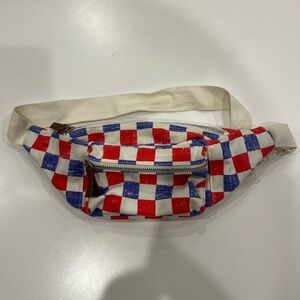 Red and Blue Checkered Fanny Pack